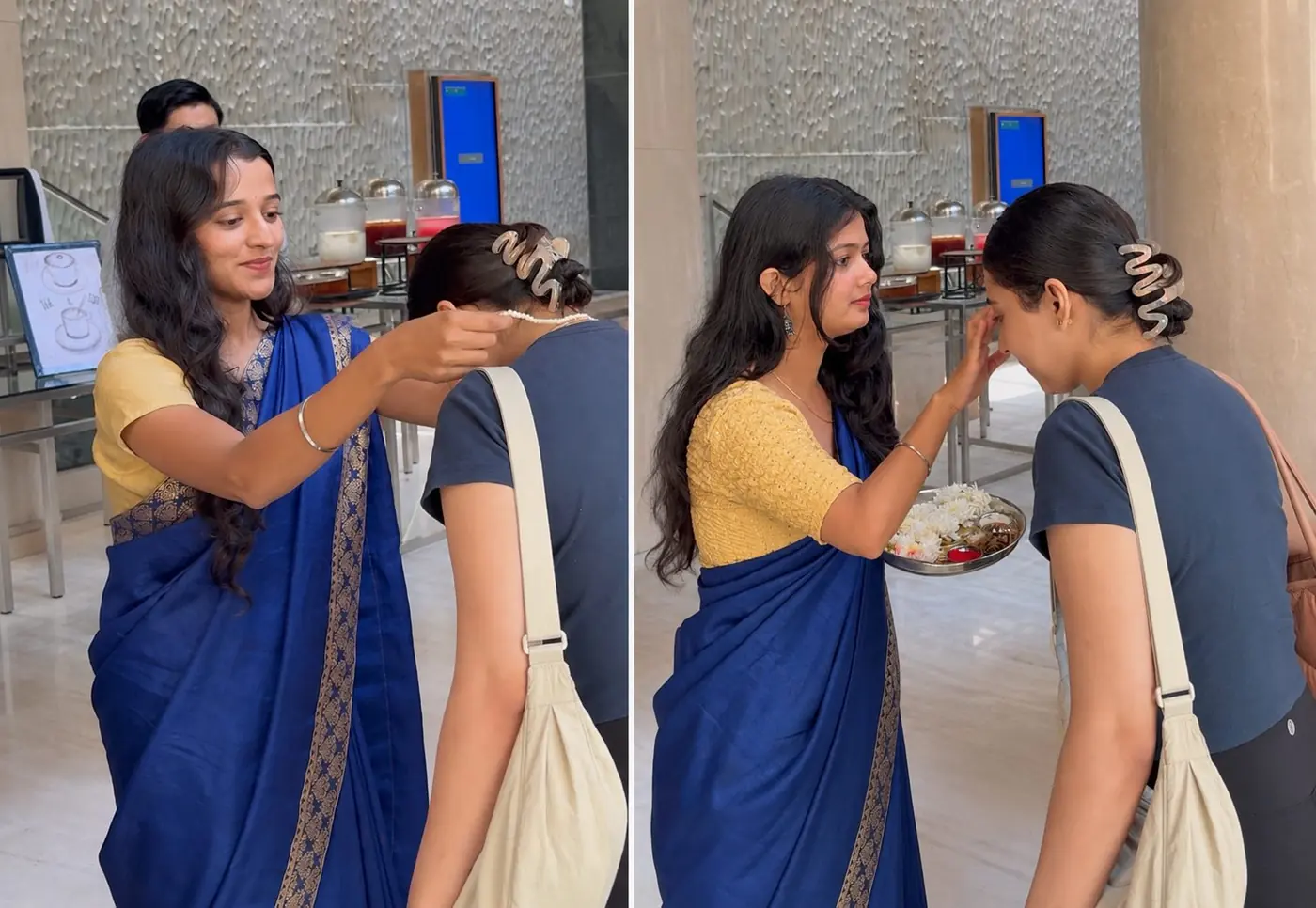 A TNP team member welcoming an arriving guest
